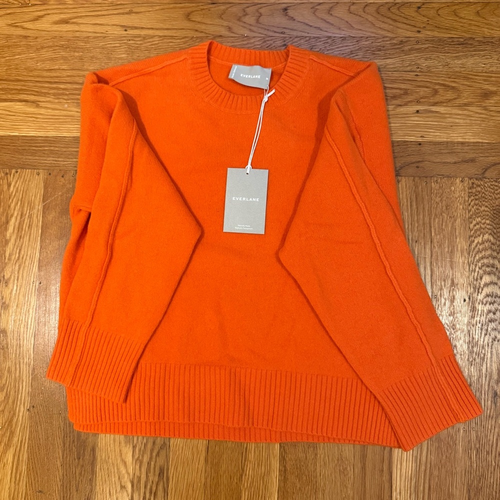 Everlane Orange Crewneck Sweater